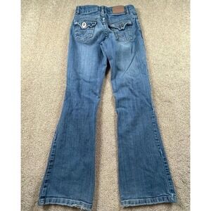 Levi's Slim Bootcut Jeans Women 12 Blue Denim Cotton Logo Medium Wash Streetwear